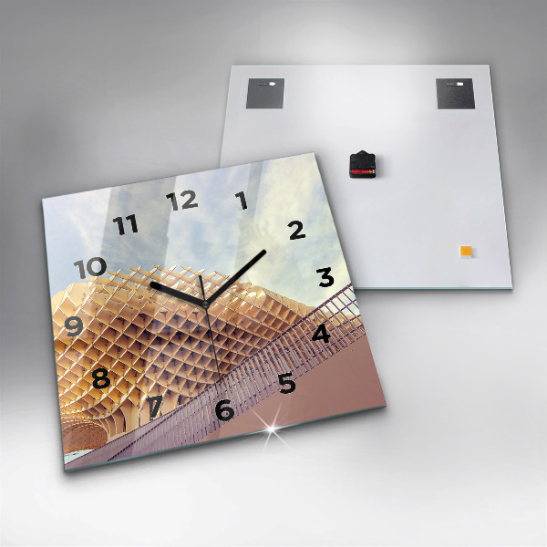 Ceas pătrat de perete din sticlă Belvedere din Sevilla