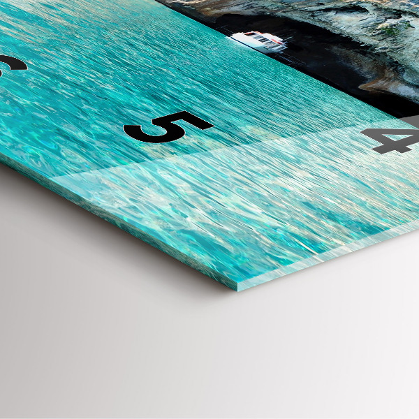 Ceas pătrat de perete din sticlă Peștera subacvatică