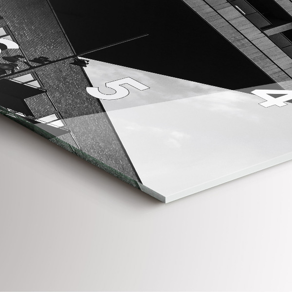 Ceas pătrat de perete din sticlă Arhitectura la Amsterdam