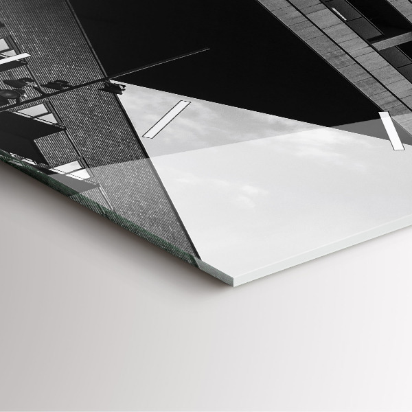 Ceas pătrat de perete din sticlă Arhitectura la Amsterdam