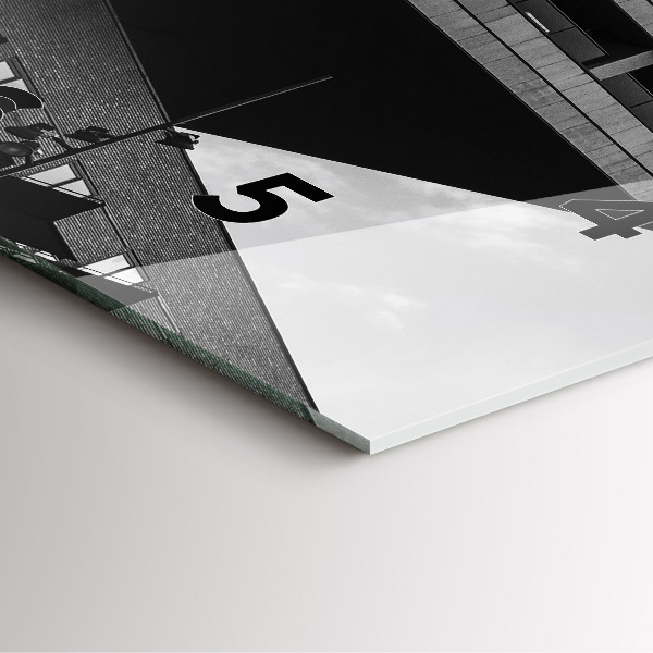 Ceas pătrat de perete din sticlă Arhitectura la Amsterdam