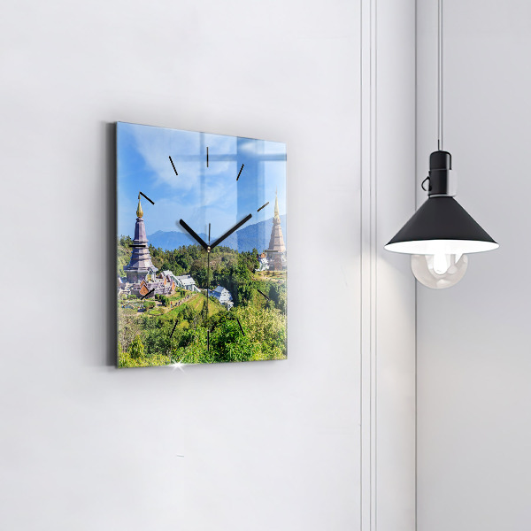 Ceas pătrat de perete din sticlă Parcul național Chiang Mai