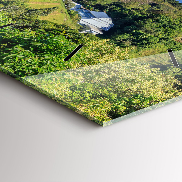 Ceas pătrat de perete din sticlă Parcul național Chiang Mai