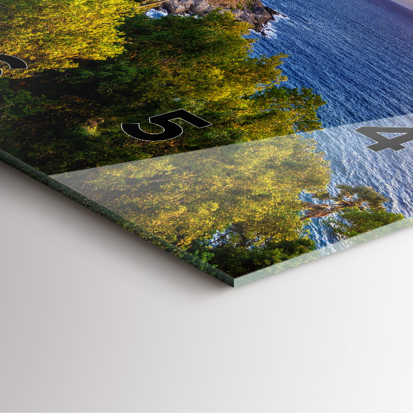 Ceas pătrat de perete din sticlă Phuket în Thailanda