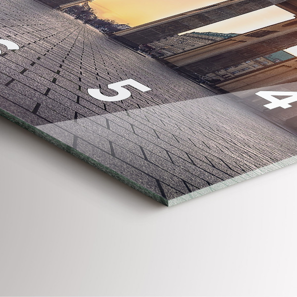 Ceas pătrat de perete din sticlă Poarta Brandenburg