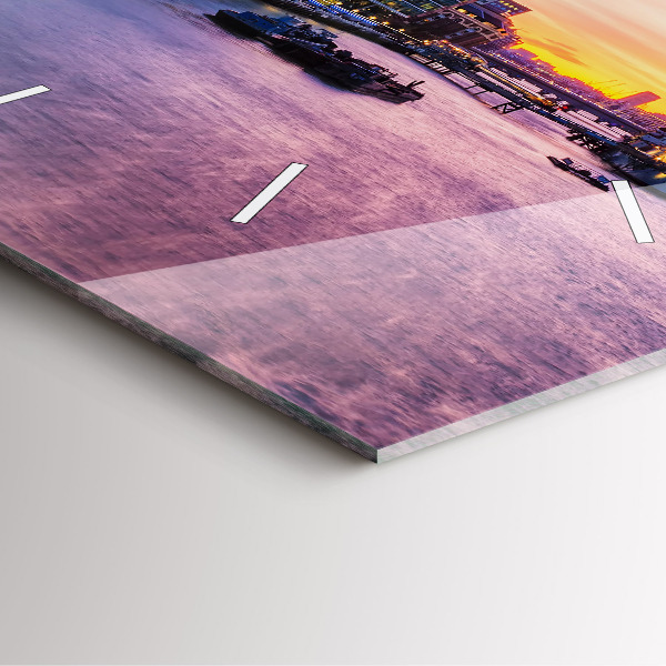 Ceas pătrat de perete din sticlă Vedere a Londrei