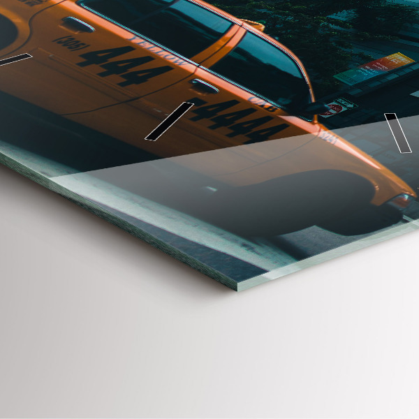 Ceas pătrat de perete din sticlă Miami, Florida