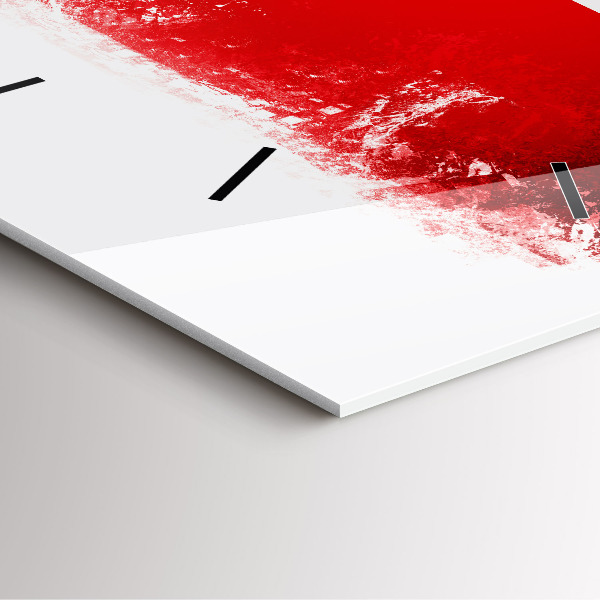 Ceas pătrat de perete din sticlă steag ceh