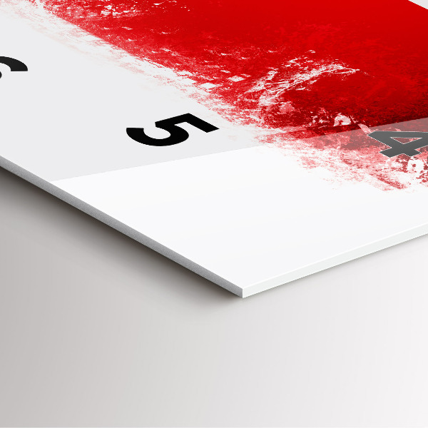 Ceas pătrat de perete din sticlă steag ceh