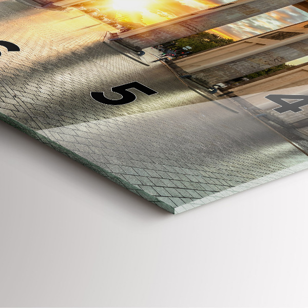 Ceas pătrat de perete din sticlă Poarta Brandenburg din Berlin