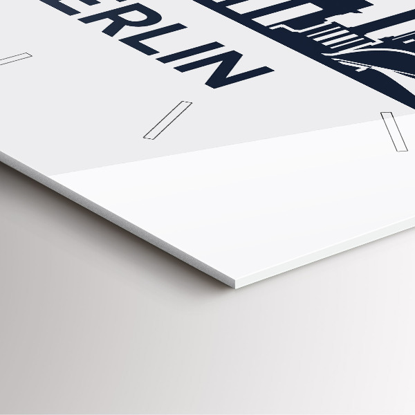 Ceas pătrat de perete din sticlă Ilustrația orașului Berlin