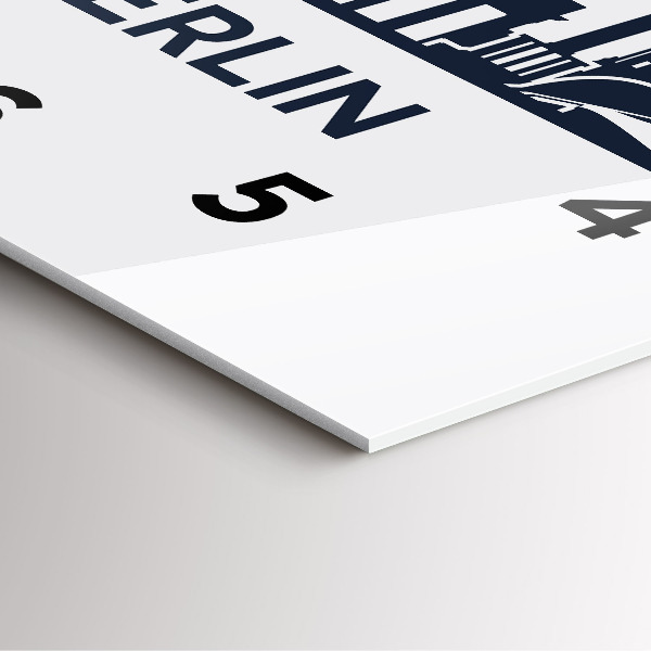 Ceas pătrat de perete din sticlă Ilustrația orașului Berlin