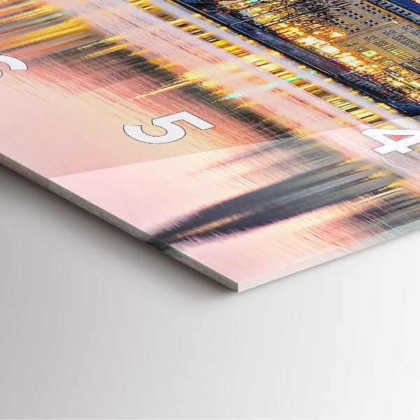 Ceas pătrat de perete din sticlă Alster în Hamburg