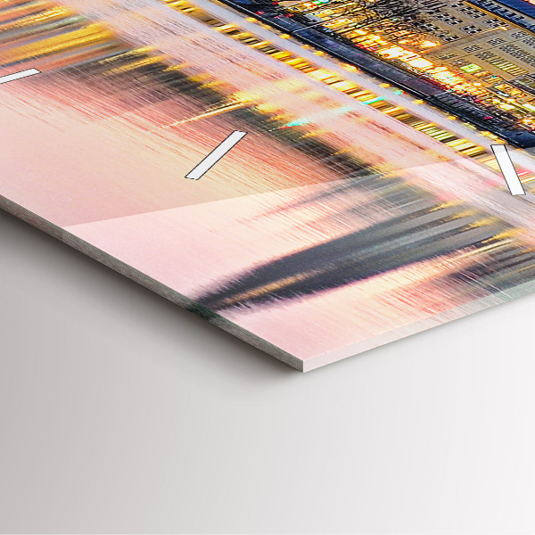 Ceas pătrat de perete din sticlă Alster în Hamburg