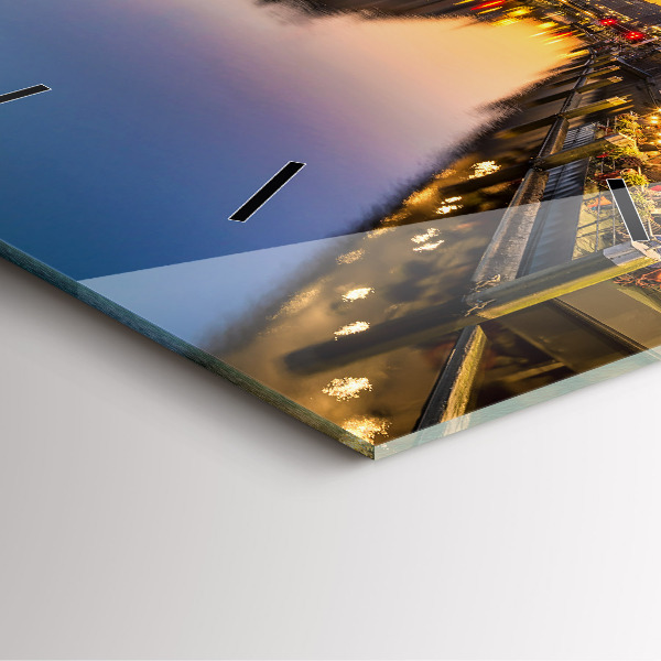 Ceas pătrat de perete din sticlă Primăria Hamburg