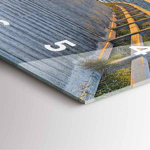 Ceas pătrat de perete din sticlă Vacanta la plaja