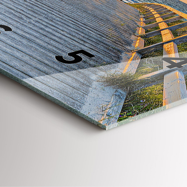 Ceas pătrat de perete din sticlă Vacanta la plaja