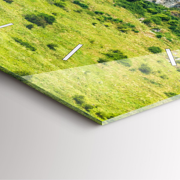 Ceas pătrat de perete din sticlă Castelul Spiš din Slovacia