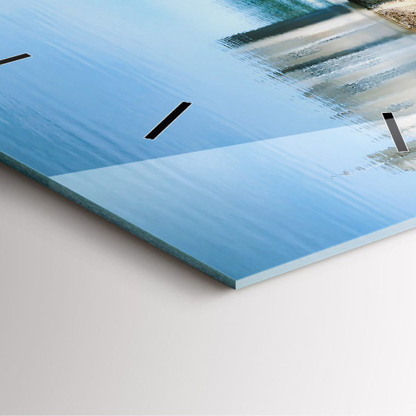 Ceas pătrat de perete din sticlă Castelul Leeds