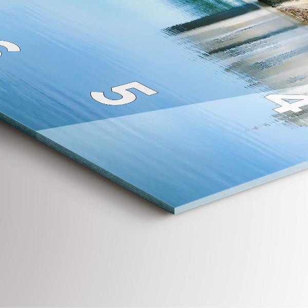 Ceas pătrat de perete din sticlă Castelul Leeds