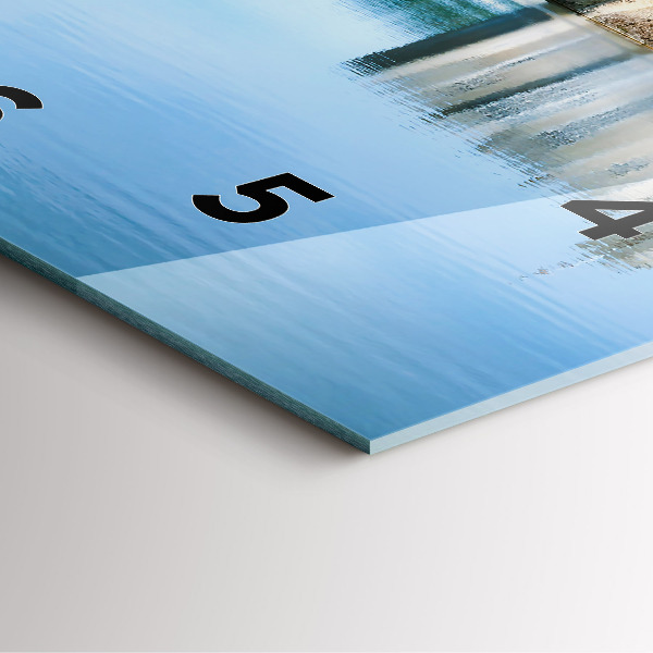 Ceas pătrat de perete din sticlă Castelul Leeds