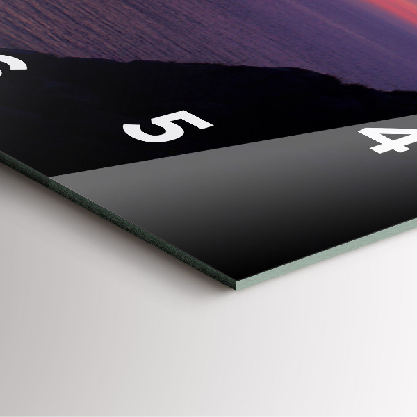 Ceas pătrat de perete din sticlă Cap de piatră