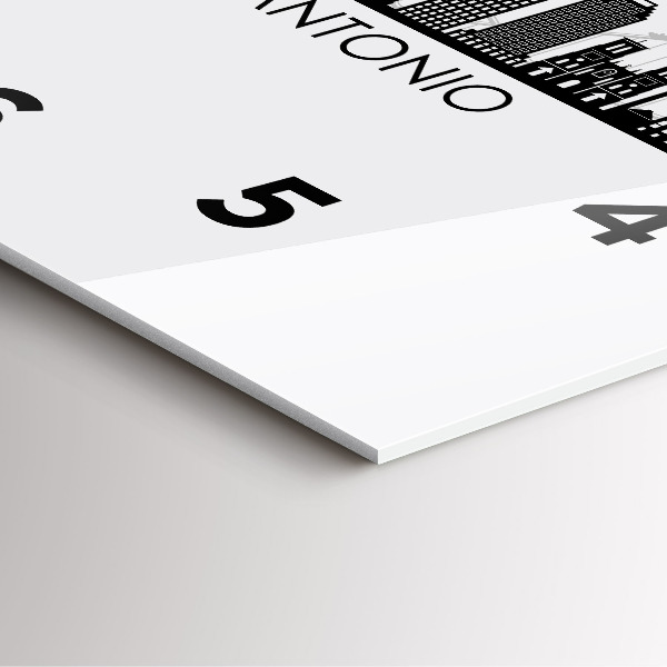 Ceas pătrat de perete din sticlă Orașul San Antonio Texas