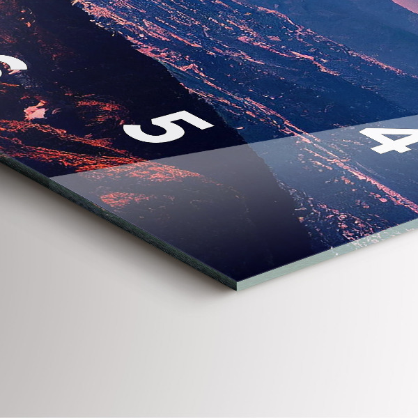 Ceas pătrat de perete din sticlă Munții din San Antonio SUA