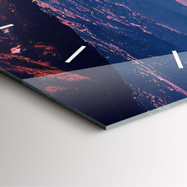 Ceas pătrat de perete din sticlă Munții din San Antonio SUA