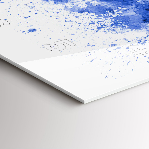 Ceas pătrat de perete din sticlă Acuarele San Antonio