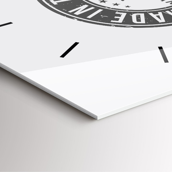 Ceas pătrat de perete din sticlă ștampila Texas