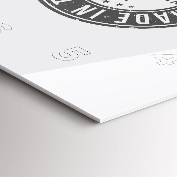 Ceas pătrat de perete din sticlă ștampila Texas