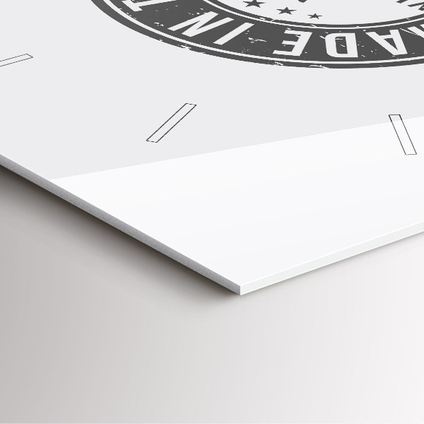 Ceas pătrat de perete din sticlă ștampila Texas