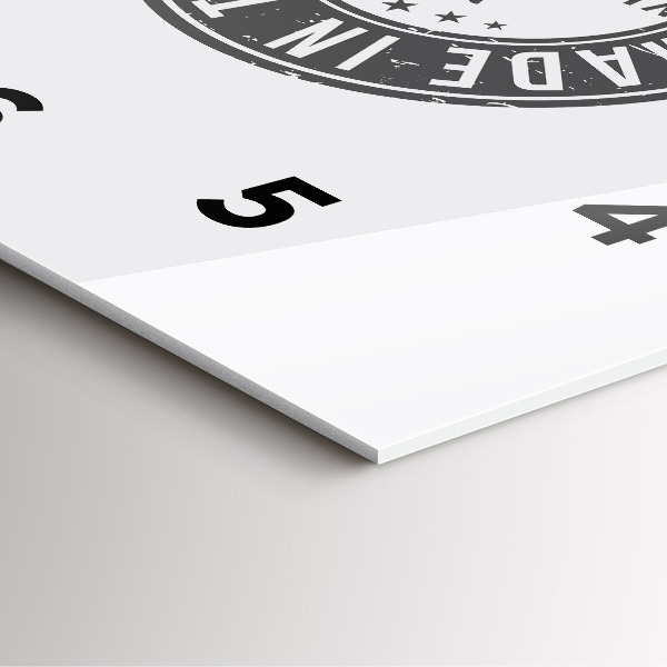 Ceas pătrat de perete din sticlă ștampila Texas