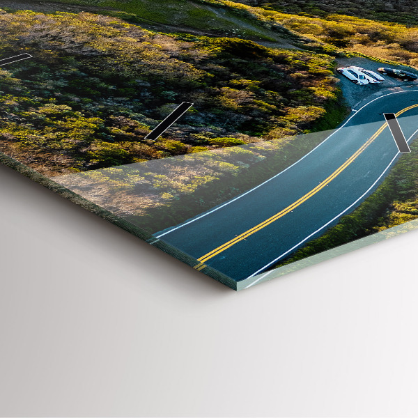 Ceas pătrat de perete din sticlă Drumul din jurul San Francisco