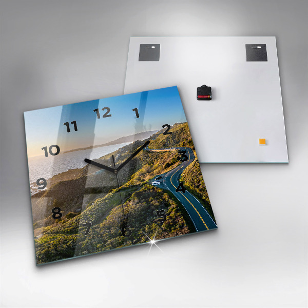 Ceas pătrat de perete din sticlă Drumul din jurul San Francisco