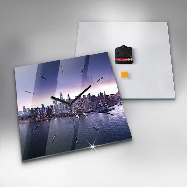 Ceas pătrat de perete din sticlă Vedere din San Francisco