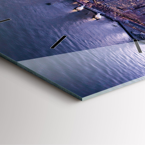 Ceas pătrat de perete din sticlă Vedere din San Francisco