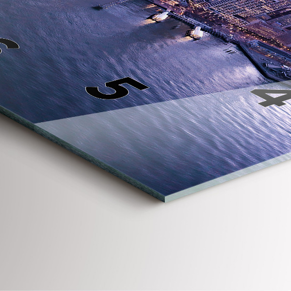 Ceas pătrat de perete din sticlă Vedere din San Francisco