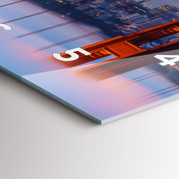 Ceas pătrat de perete din sticlă Pod din San Francisco