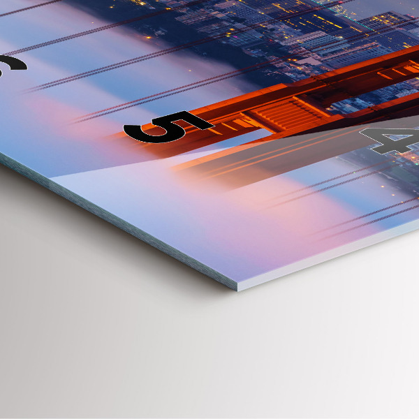 Ceas pătrat de perete din sticlă Pod din San Francisco