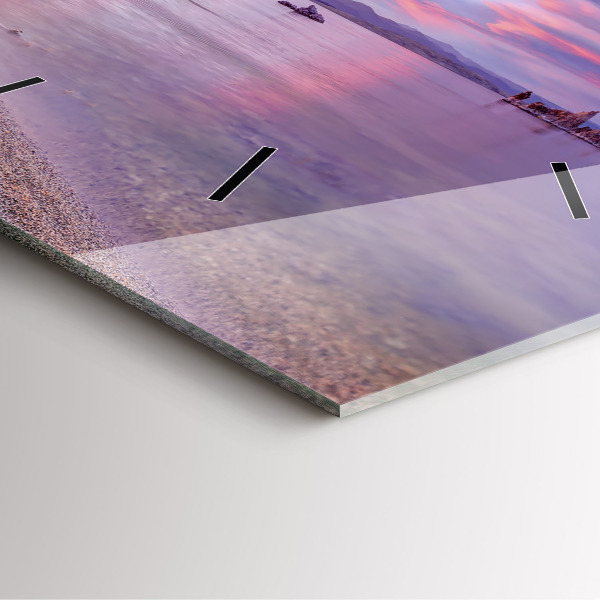 Ceas pătrat de perete din sticlă Răsărit din California