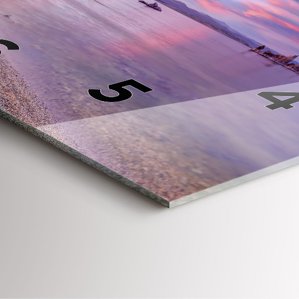 Ceas pătrat de perete din sticlă Răsărit din California