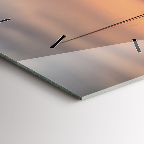 Ceas pătrat de perete din sticlă Lacul Balaton SUA