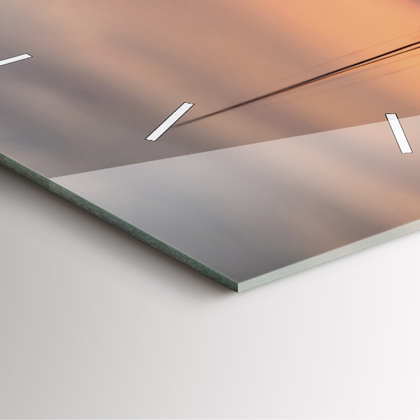 Ceas pătrat de perete din sticlă Lacul Balaton SUA