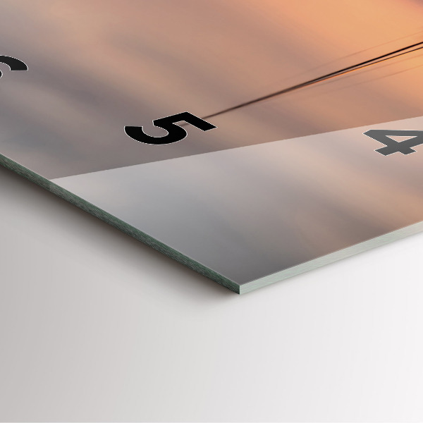 Ceas pătrat de perete din sticlă Lacul Balaton SUA