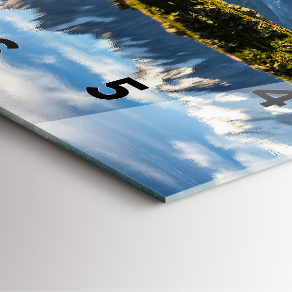 Ceas pătrat de perete din sticlă Valea Chamonix, Alpii francezi