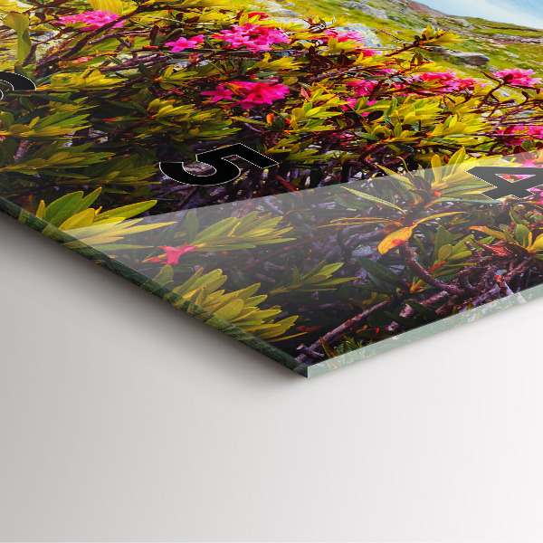 Ceas pătrat de perete din sticlă Ghețarul Mont Blanc Chamonix