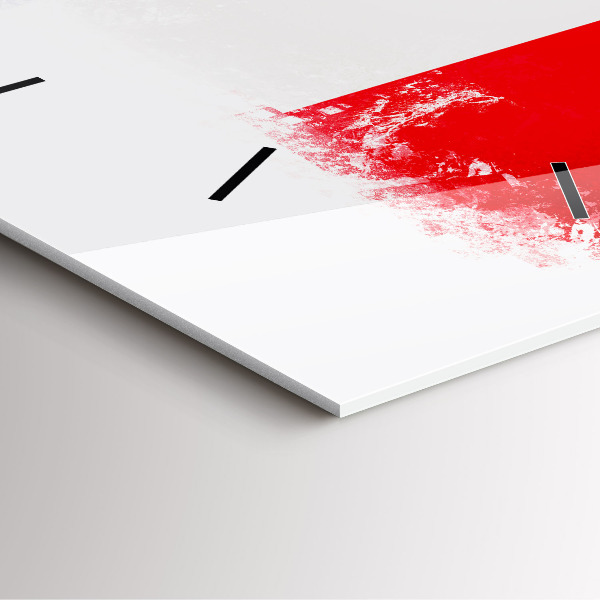 Ceas pătrat de perete din sticlă Steagul Franței