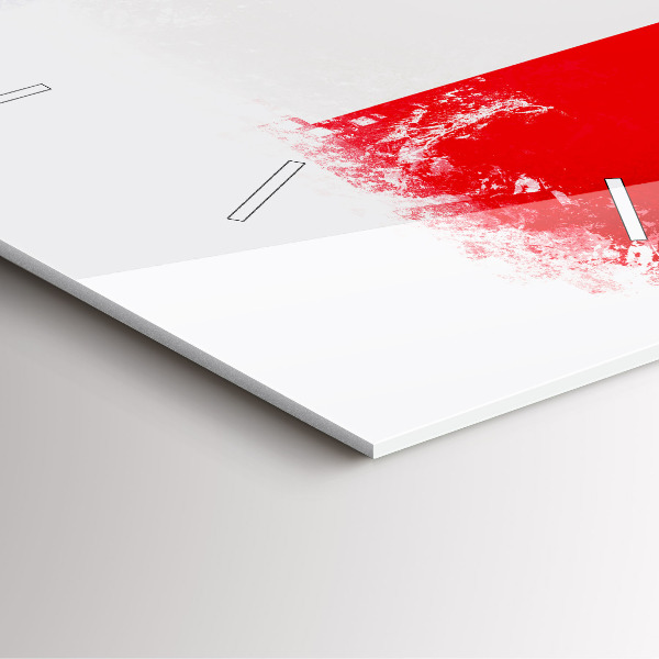 Ceas pătrat de perete din sticlă Steagul Franței